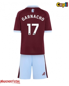 Aston Villa Alejandro Garnacho #17 Echipament de Fotbal Replică 2026-27 Copii Acasa (+ Șorturi)